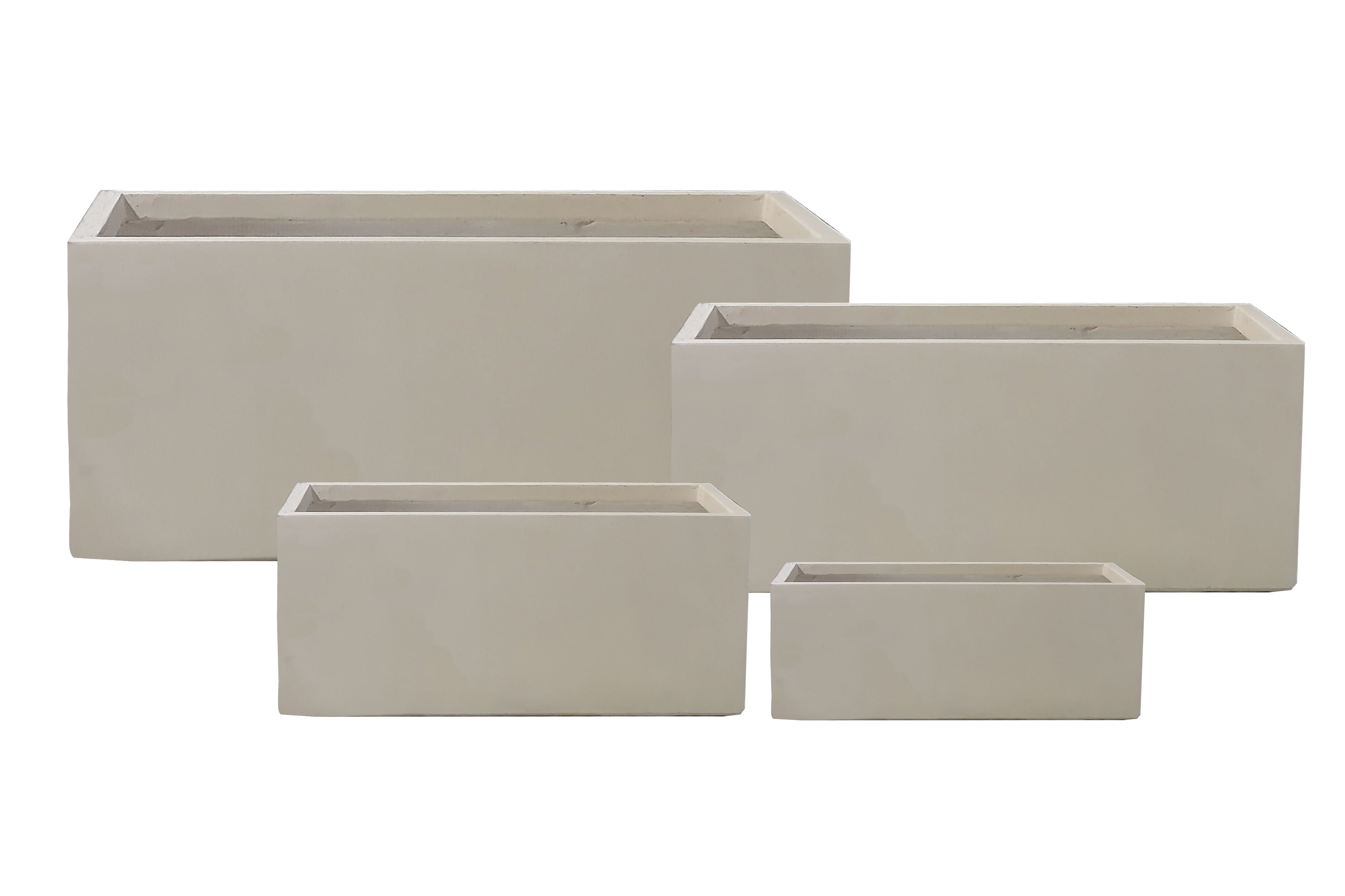 Fiber Clay port Rectangular Pot