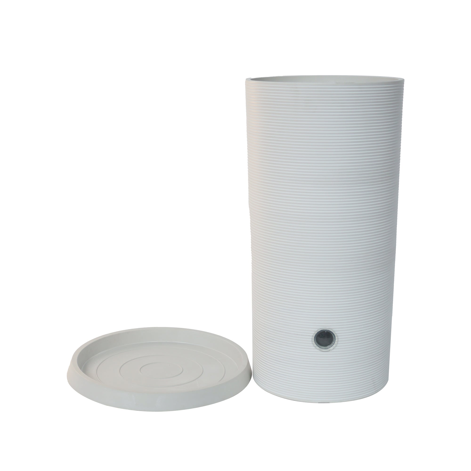 Tall Modern Ribbed Pot