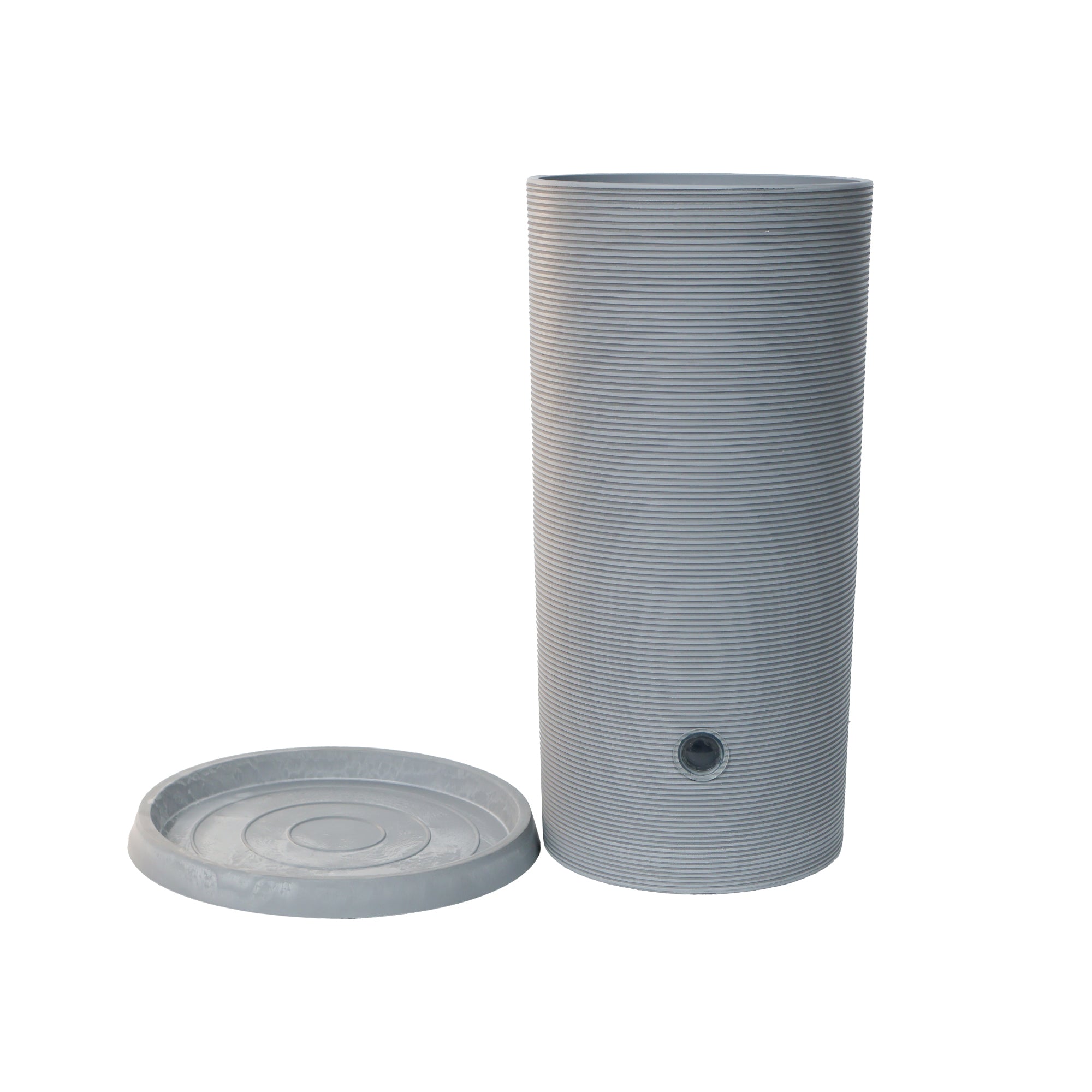 Tall Modern Ribbed Pot