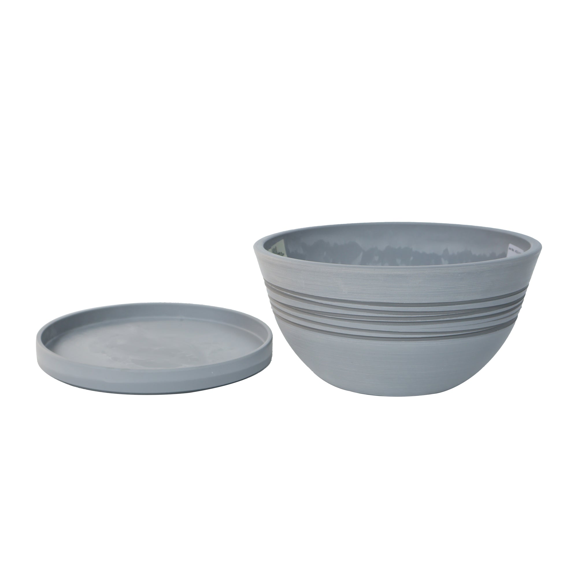 Gray Round Bowl Planter