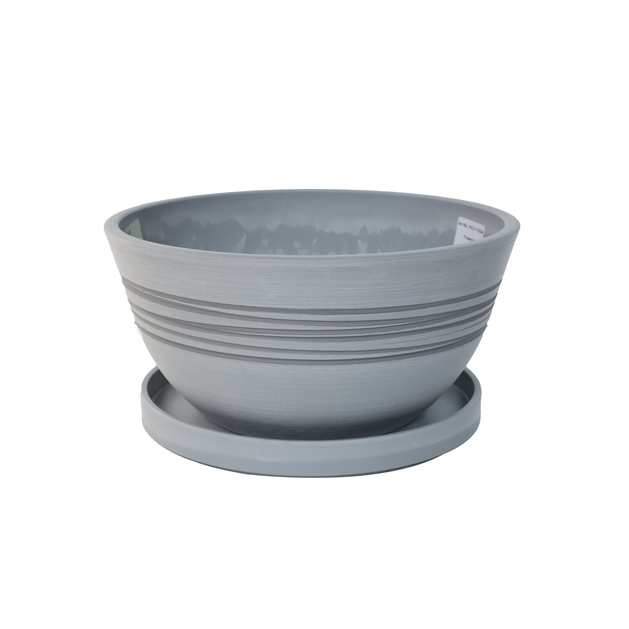 Gray Round Bowl Planter