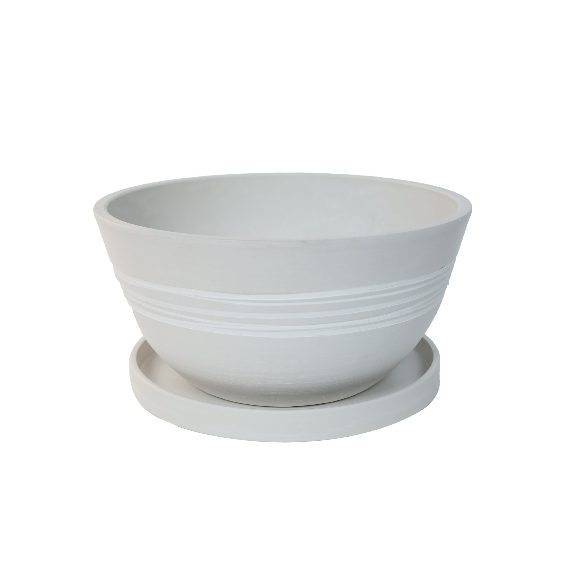 Gray Round Bowl Planter